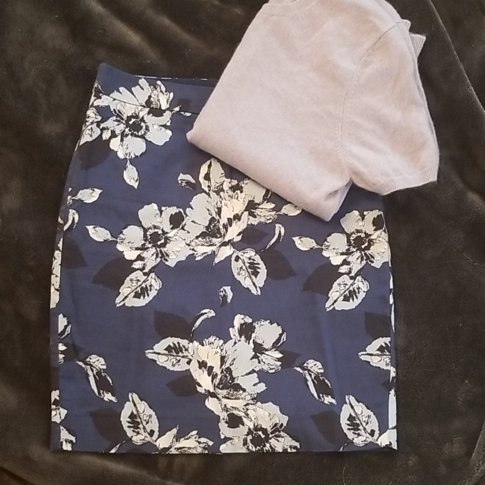 The Limited floral pencil skirt